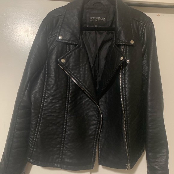 Forever 21 Jackets & Blazers - Black pleather Jacket
